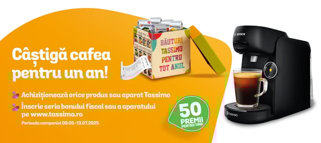 1440x644px Banner website campaign page CÂȘTIGĂ CAFEA PENTRU UN AN  tassimo